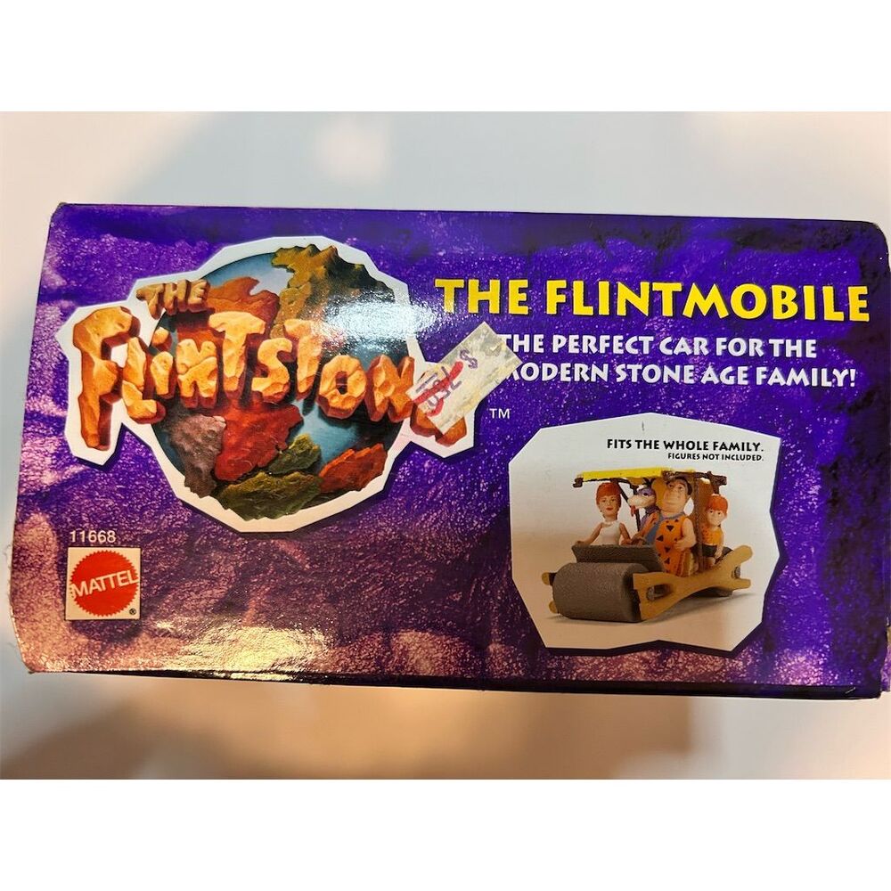 The Flintstones Flintmobile with Crash Test Barney Toy by Mattel 1993